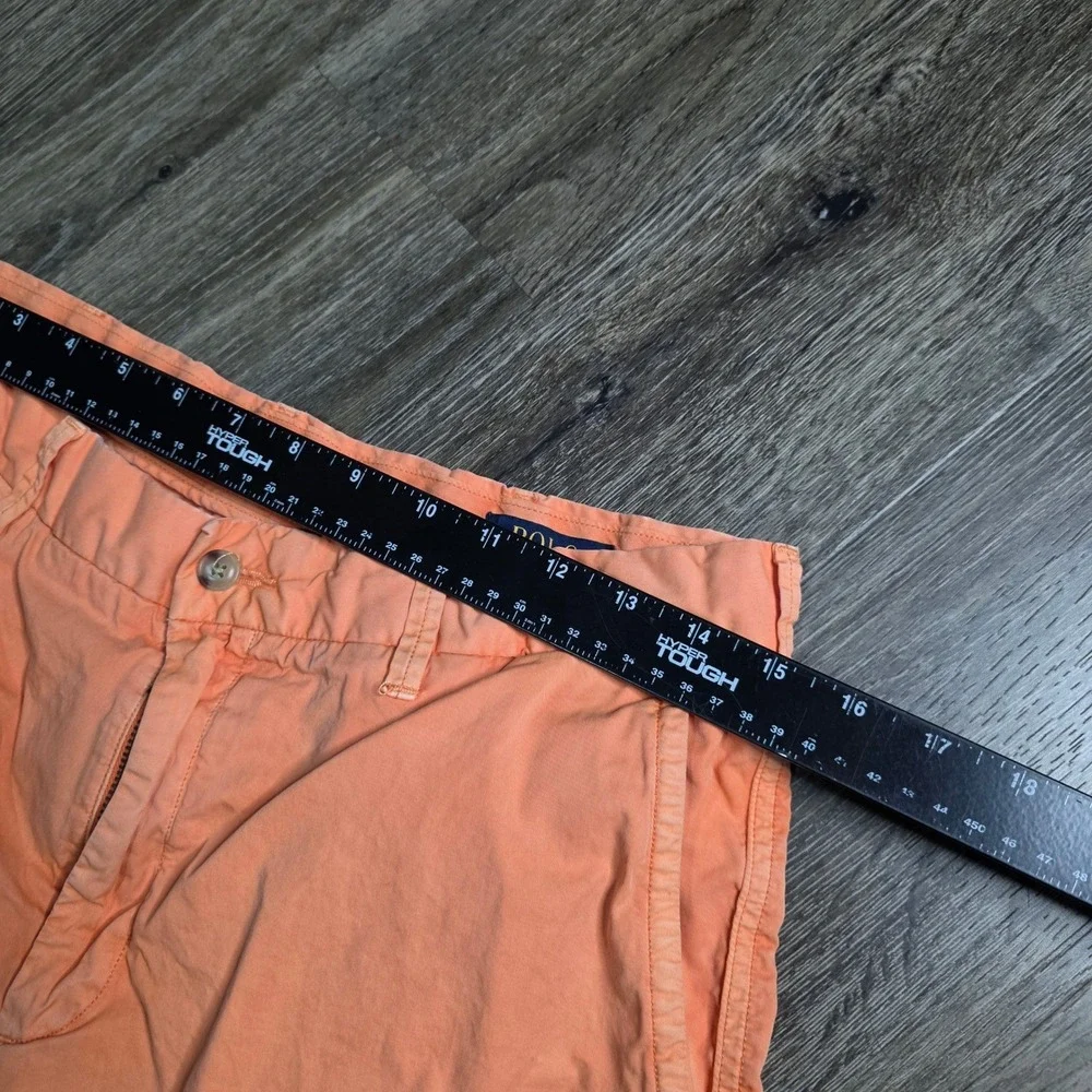 Polo Ralph Lauren Mens 32 Classic‎ Fit Chino Shorts Coral Orange Pima Cotton 9in